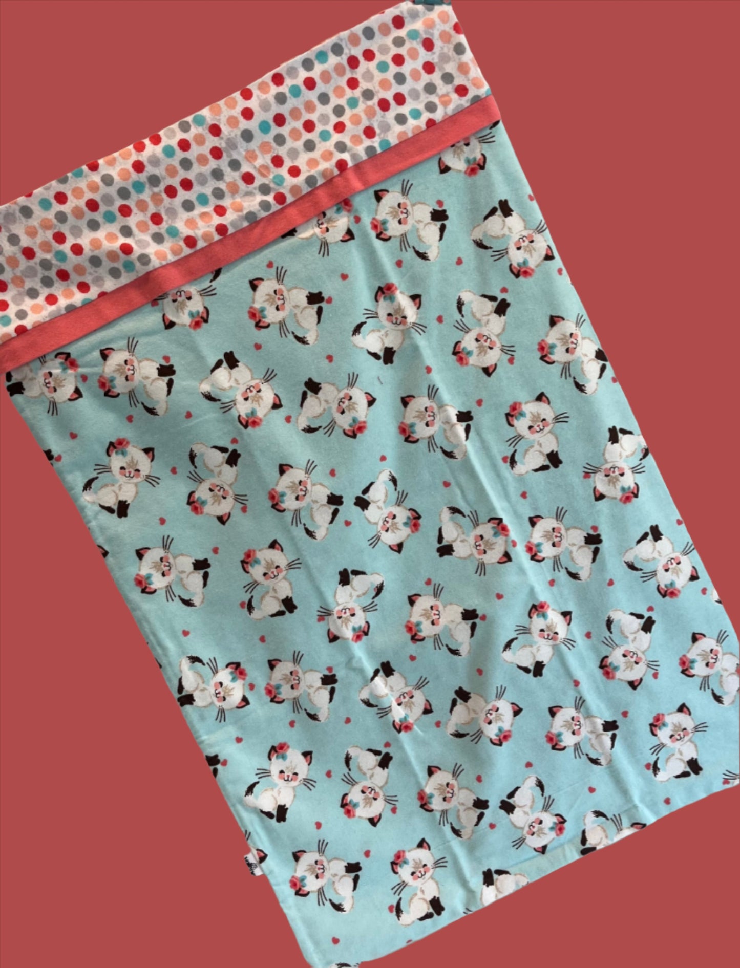 Kitty Flannel Standard Size Pillowcase