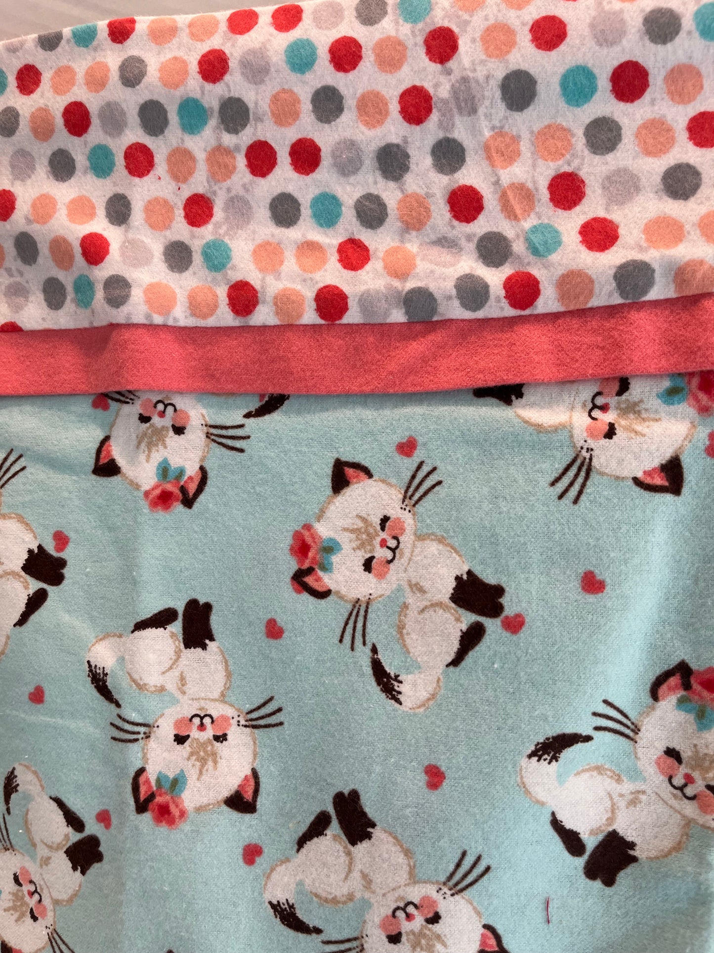 Kitty Flannel Standard Size Pillowcase