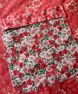 Coral Floral Japanese Crossback Style Apron