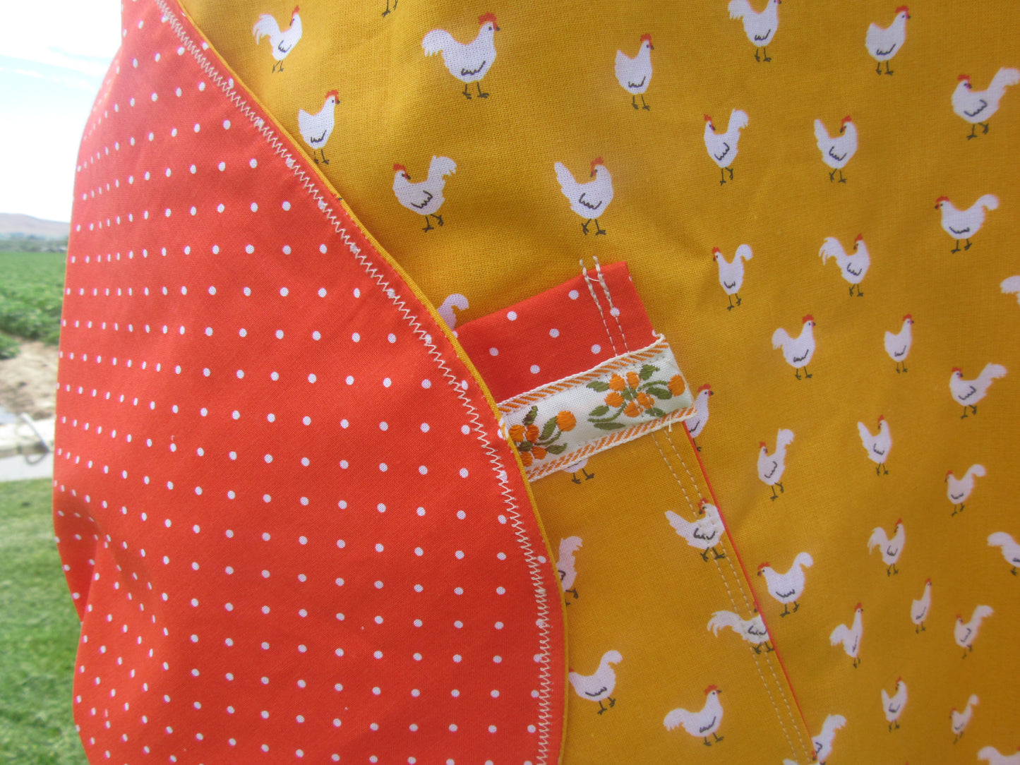 Chickens Japanese Crossback Style Apron