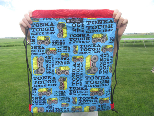 Tonka Tough Red Black Draw String Bag