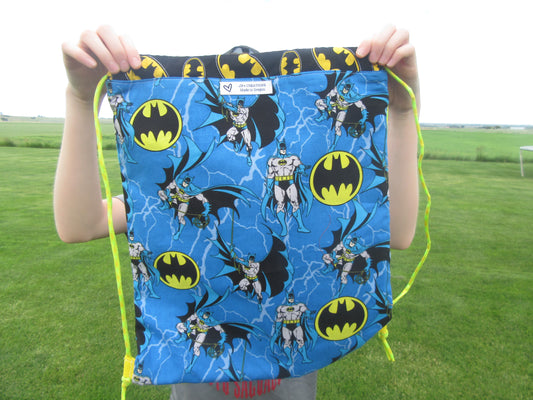 Bat Man Draw String Bag