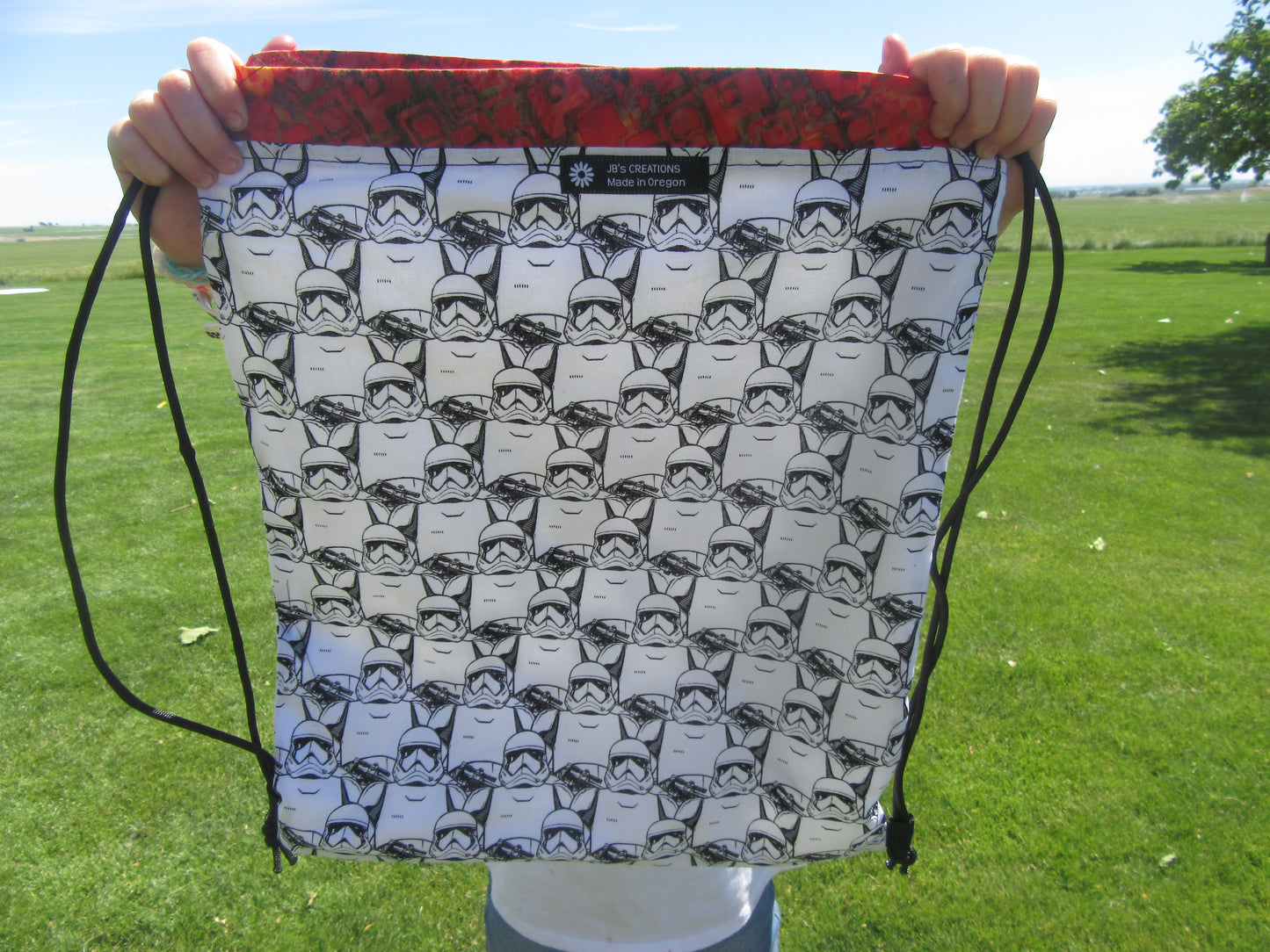 Storm Trooper Black String Draw String Bag