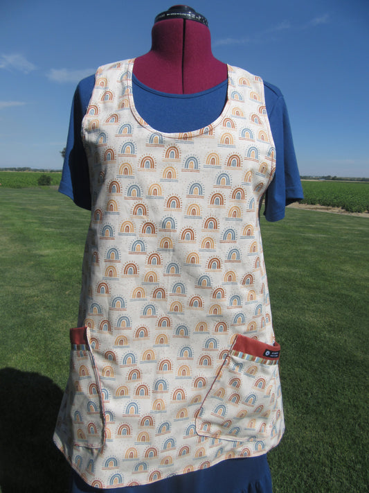 Boho Rainbow Japanese Crossback Style Apron