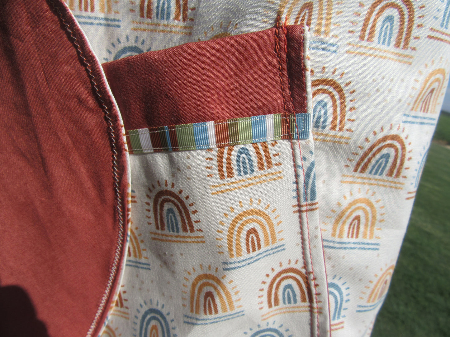 Boho Rainbow Japanese Crossback Style Apron